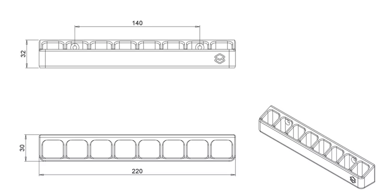 SUPORTE PARA ALICATES ORGANIZADOR UNIVERSAL 8 POSIÇÕES