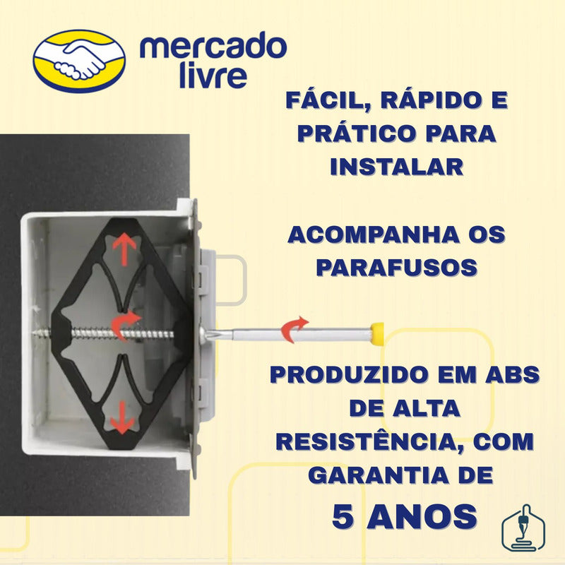 Kit 10 Reparo De Abas Salva Caixinha 4x2 Em Abs + Parafusos