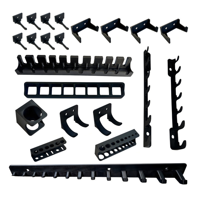 Kit Suportes Para Ferramentas 3d Abs Preto 21 Peças Polyprint