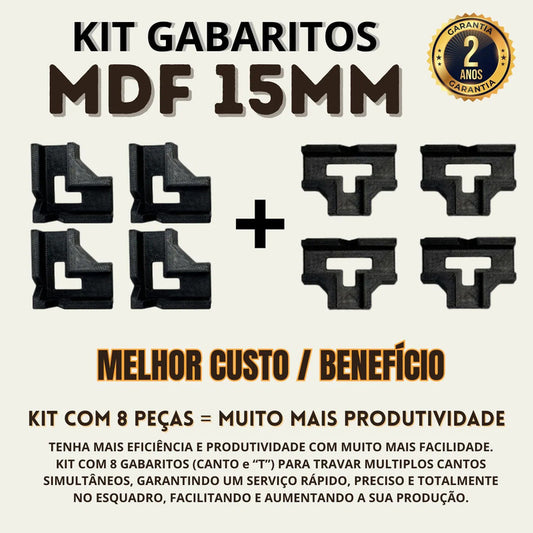 Kit 8 Gabaritos 15mm Montagem De Móveis Nichos Gavetas Mdf 0