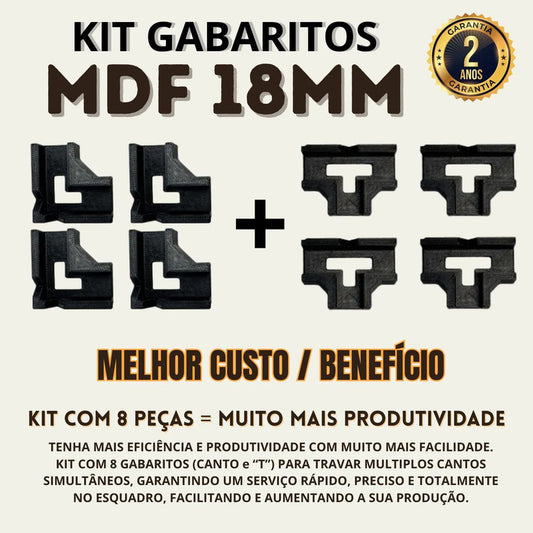 Kit 8 Gabaritos 18mm Montagem De Móveis Nichos Gavetas Mdf 0