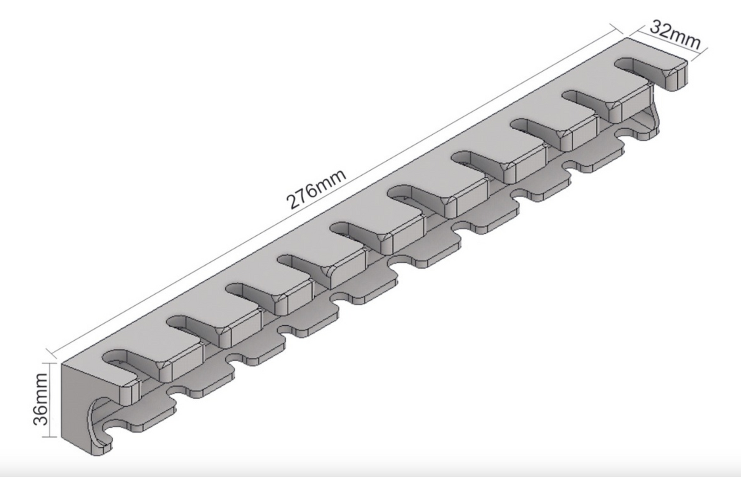 SUPORTE PARA CHAVE DE FENDA E PHILLIPS COM 10 POSIÇÕES