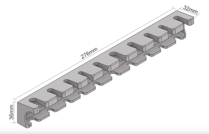 SUPORTE PARA CHAVE DE FENDA E PHILLIPS COM 10 POSIÇÕES