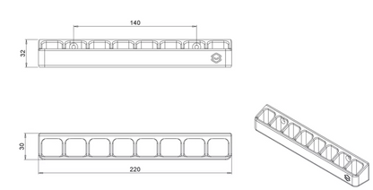SUPORTE PARA ALICATES ORGANIZADOR UNIVERSAL 8 POSIÇÕES