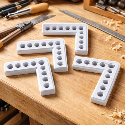 Kit 4 Esquadros 90o Marcenaria, Gavetas, Nichos 100x100mm Branco