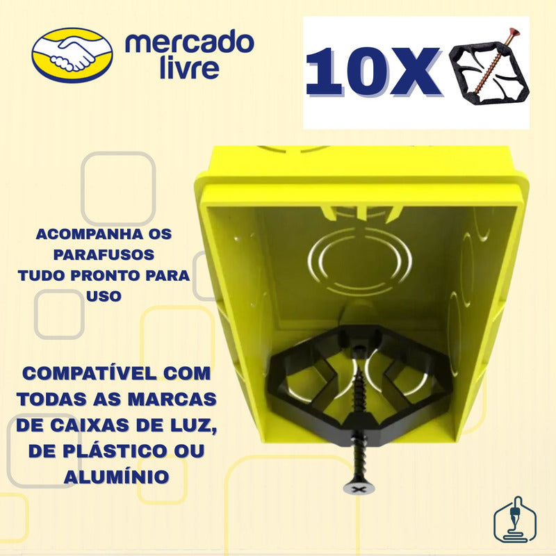 Kit 10 Reparo De Abas Salva Caixinha 4x2 Em Abs + Parafusos
