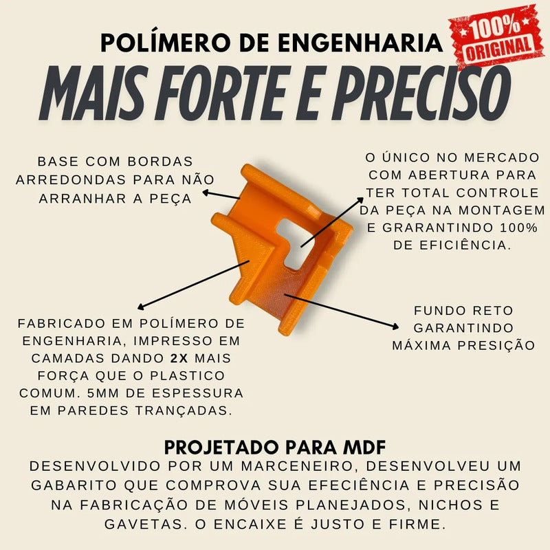 Kit 8 Gabaritos 12mm Montagem De Móveis Nichos Gavetas Mdf 0