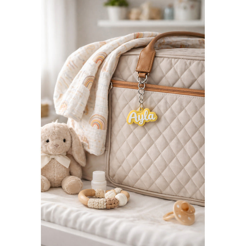Kit 3 Chaveiros Com Nome Personalizado Tag Para Mochila Mala