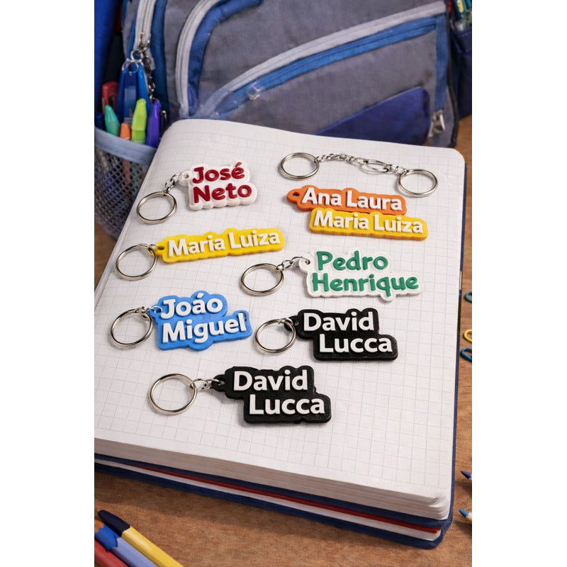 Kit 3 Chaveiros Personalizado Com Nome Composto Ou Sobrenome
