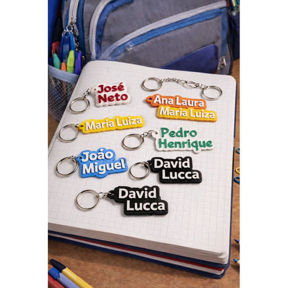 Kit 3 Chaveiros Personalizado Com Nome Composto Ou Sobrenome
