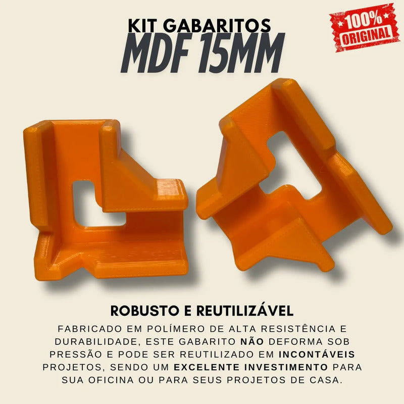 Kit 8 Gabaritos 12mm Montagem De Móveis Nichos Gavetas Mdf 0
