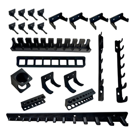 Kit Suportes Para Ferramentas 3d Abs Preto 21 Peças Polyprint