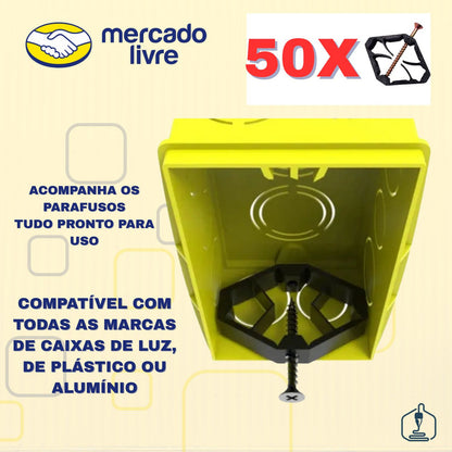 Kit 50 Reparo De Abas Salva Caixinha 4x2 Em Abs + Parafusos