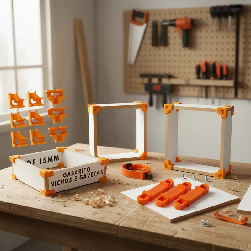 Kit Gabaritos Mdf 12mm Montagem De Móveis Nichos Gavetas Mdf