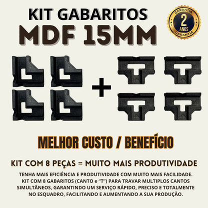 Kit 8 Gabaritos 15mm Montagem De Móveis Nichos Gavetas Mdf 0