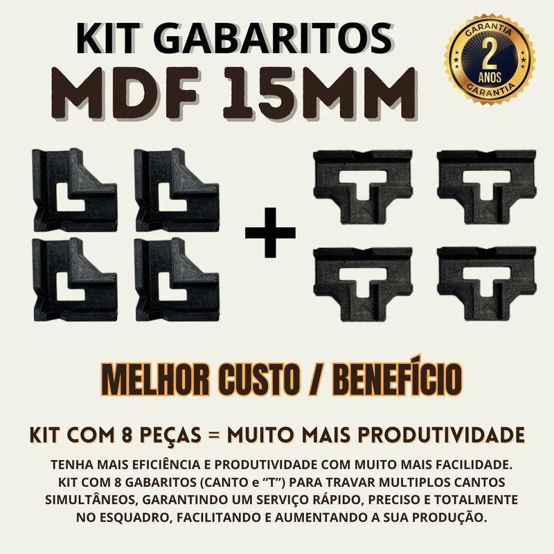 Kit 8 Gabaritos 15mm Montagem De Móveis Nichos Gavetas Mdf 0