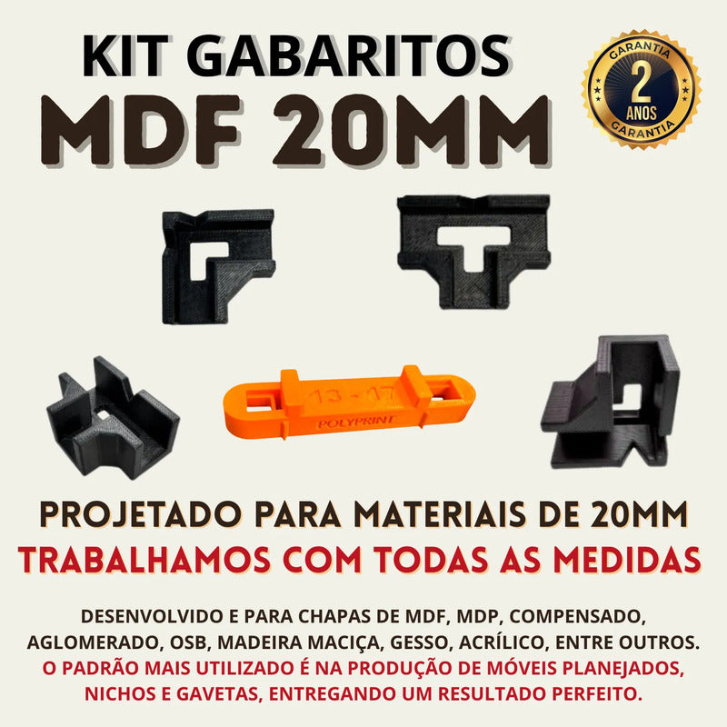 Kit Gabaritos Mdf 20mm Montagem De Móveis Nichos Gavetas Mdf