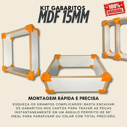 Kit Gabaritos Mdf 15mm Montagem De Móveis Nichos Gavetas Mdf 0