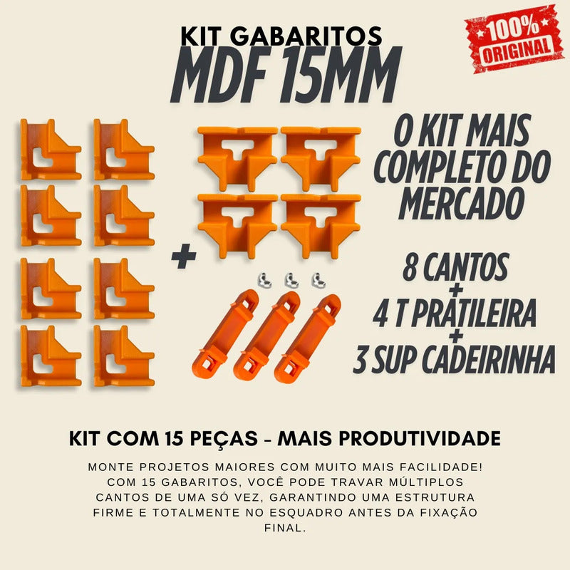 Kit Gabaritos Mdf 15mm Montagem De Móveis Nichos Gavetas Mdf 0