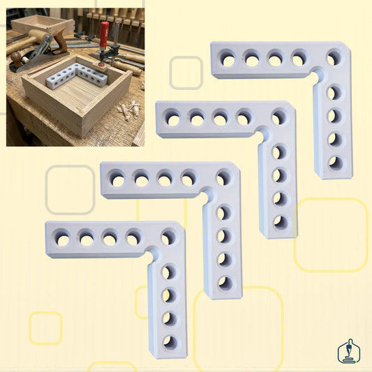 Kit 2 Esquadros 90o Marcenaria, Gavetas, Nichos 100x100mm Branco