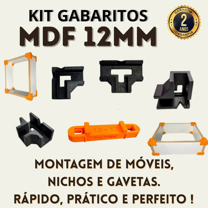 Kit Gabaritos Mdf 12mm Montagem De Móveis Nichos Gavetas Mdf
