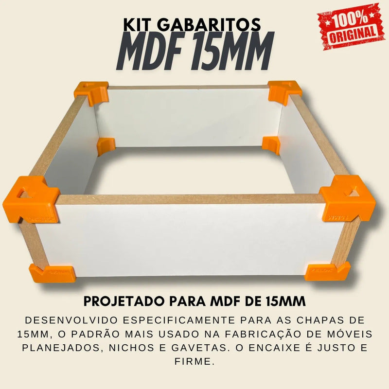 Kit Gabaritos Mdf 15mm Montagem De Móveis Nichos Gavetas Mdf 0
