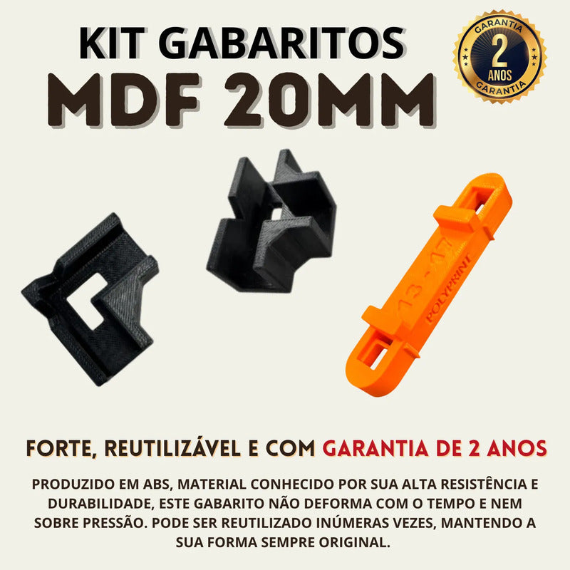 Kit Gabaritos Mdf 20mm Montagem De Móveis Nichos Gavetas Mdf