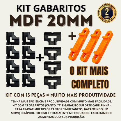Kit Gabaritos Mdf 20mm Montagem De Móveis Nichos Gavetas Mdf