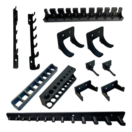 Kit Suportes Organizador De Ferramentas Universal 11 Peças Preto