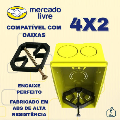 Kit 100 Reparo De Abas Salva Caixinha 4x2 Em Abs + Parafusos