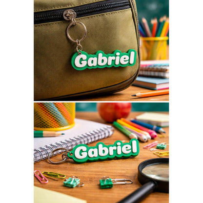 Kit 3 Chaveiros Com Nome Personalizado Tag Para Mochila Mala