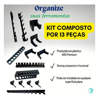 Kit Suportes Para Painel De Ferramentas Universal 13 Peças