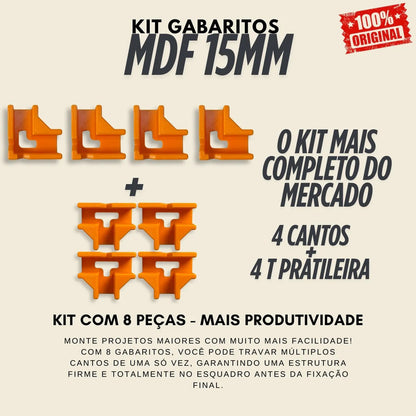 Kit 8 Gabaritos 12mm Montagem De Móveis Nichos Gavetas Mdf 0