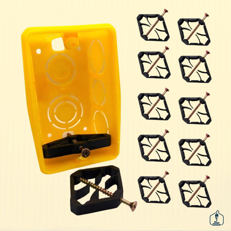 Kit 10 Reparo De Abas Salva Caixinha 4x2 Em Abs + Parafusos