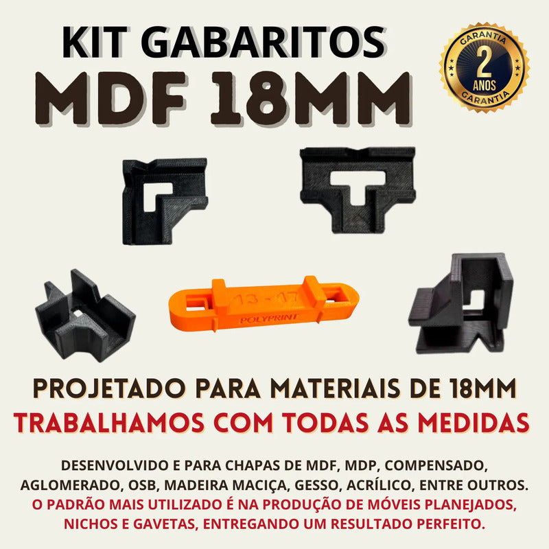 Kit Gabaritos Mdf 18mm Montagem De Móveis Nichos Gavetas Mdf