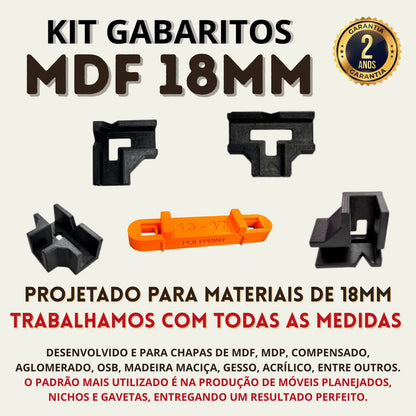 Kit Gabaritos Mdf 18mm Montagem De Móveis Nichos Gavetas Mdf