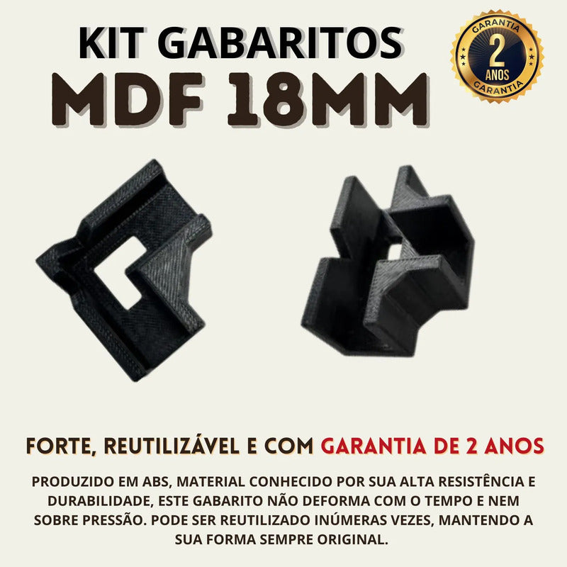 Kit 8 Gabaritos 18mm Montagem De Móveis Nichos Gavetas Mdf 0