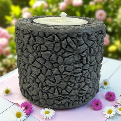 KIT PORTA VELAS COM 3 PEÇAS PARA DECORAÇÃO + 3 VELAS RECHAUD